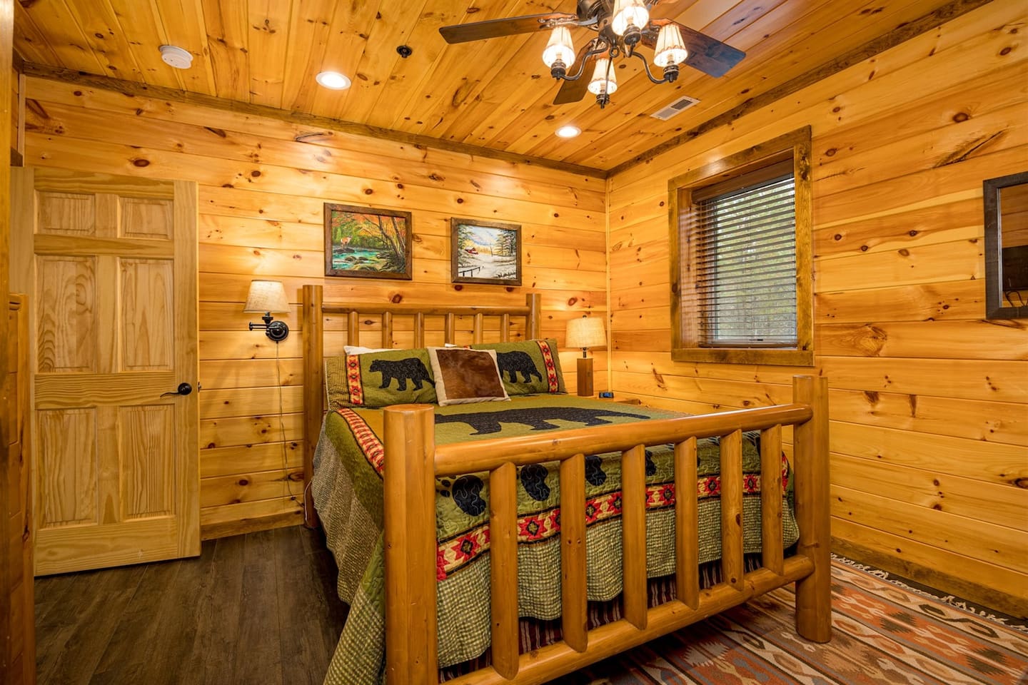 Lower level: queen bedroom
