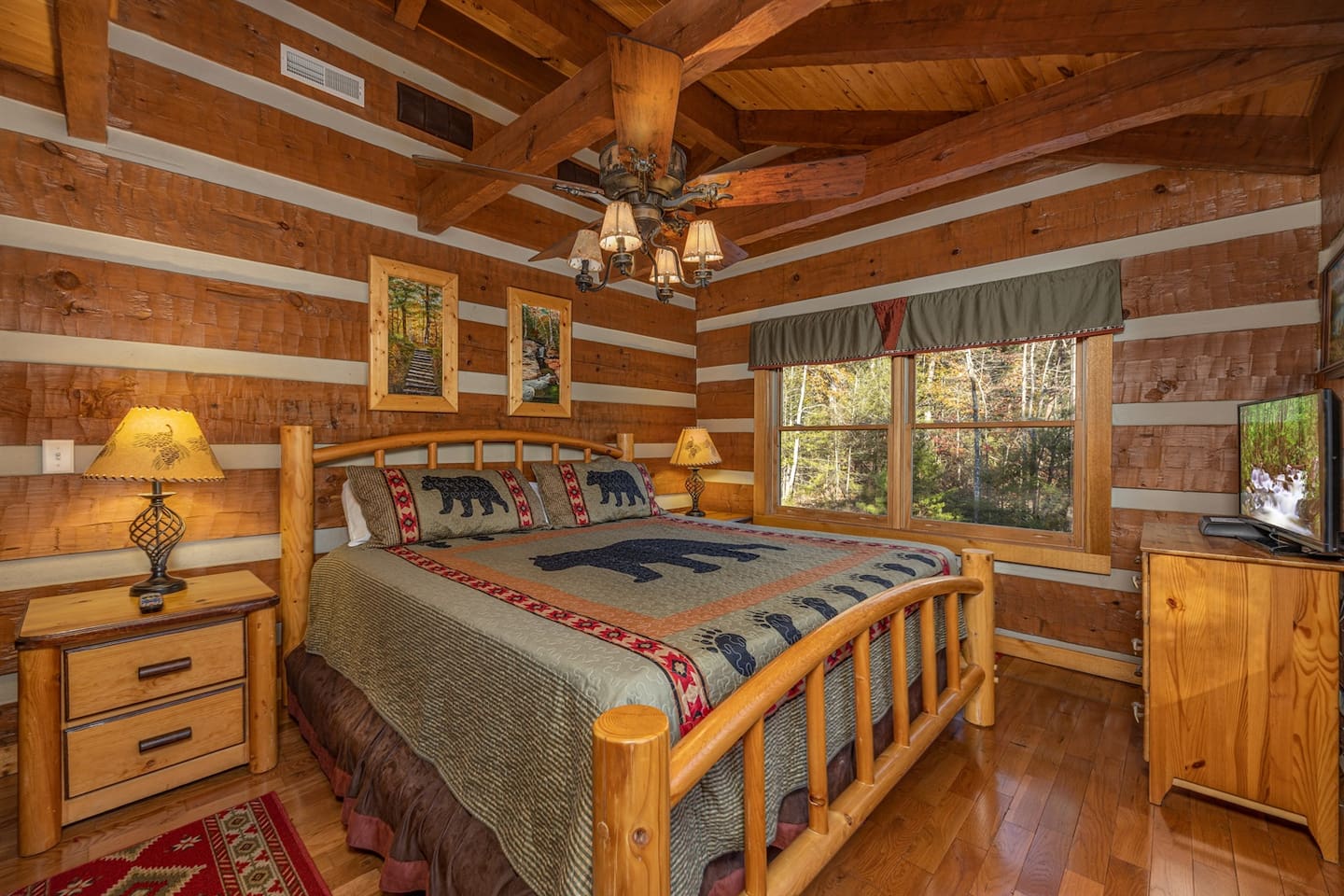 2n floor king bedroom with TV