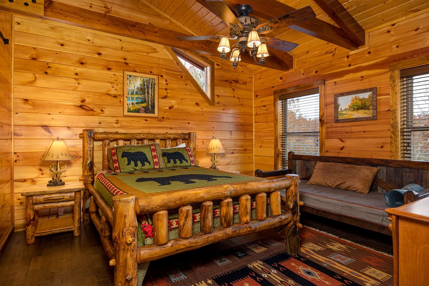 Upper level: queen bedroom with twin daybed can accommodate a small family