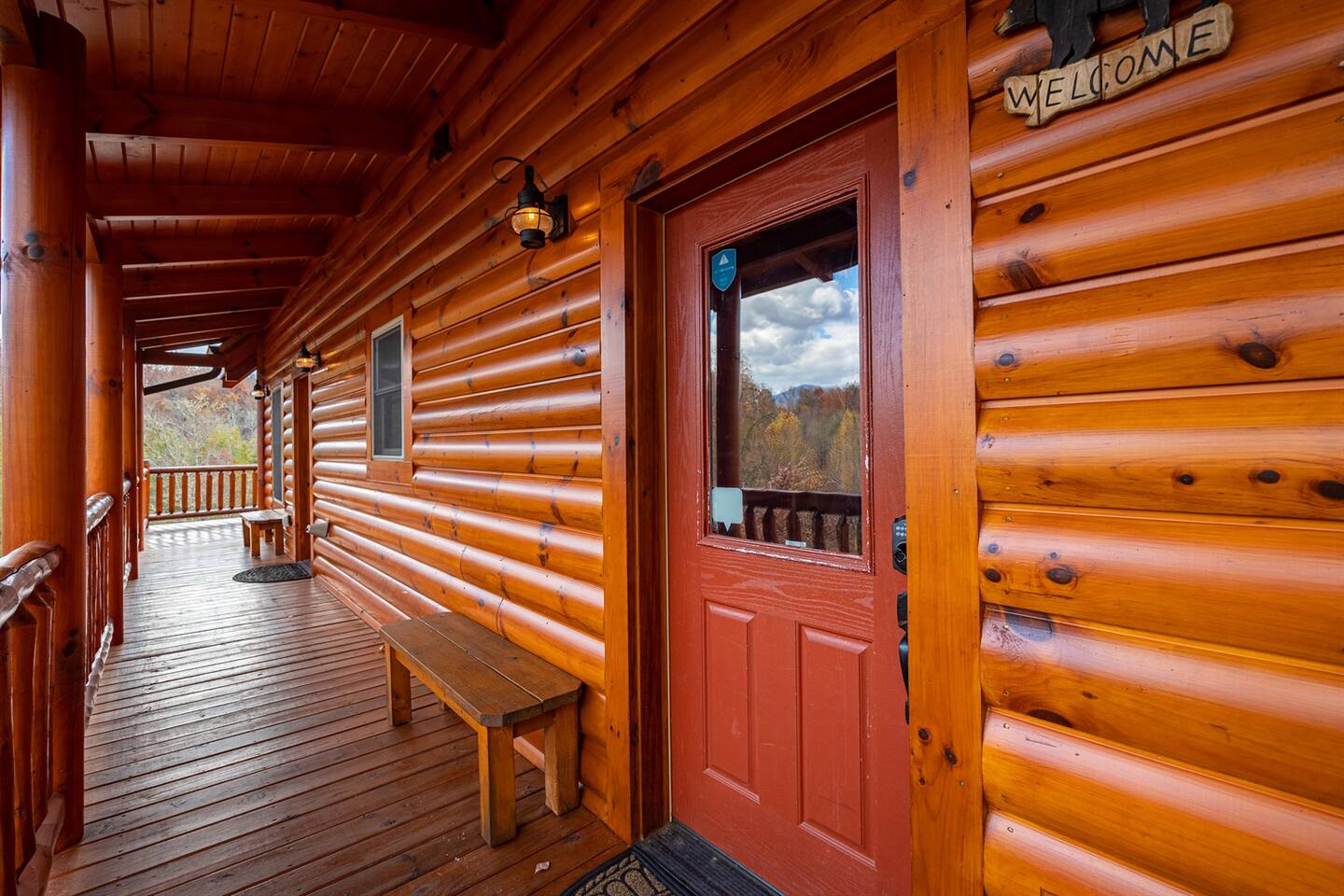 Main entrance from the covered porch